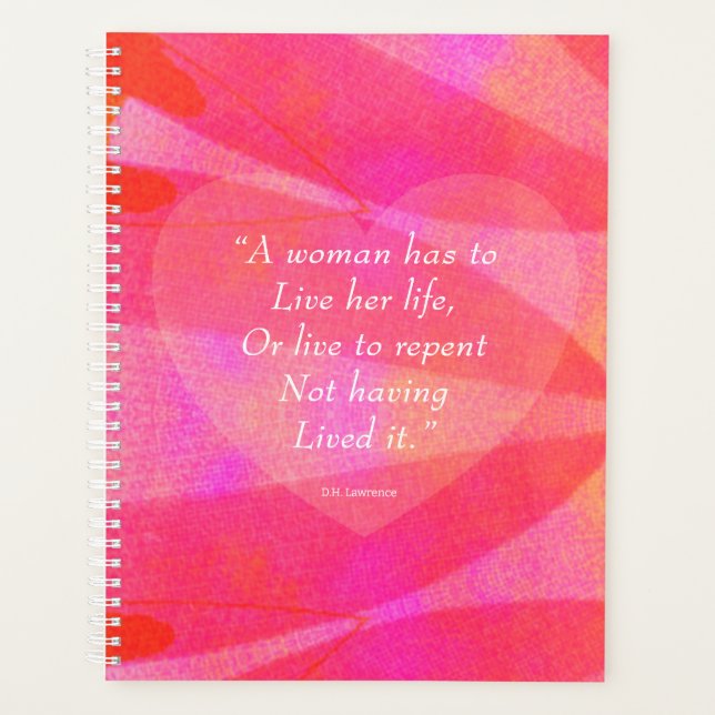 Watercolor Inspirational Quote For Women  Planner (Front)