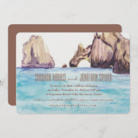 Watercolor Invitation for Cabo Mexico