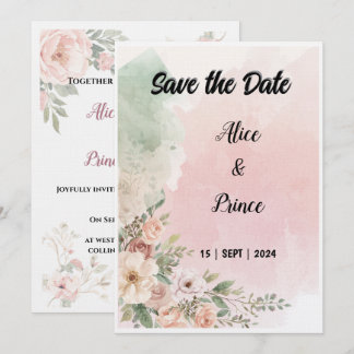 watercolor invitation wedding
