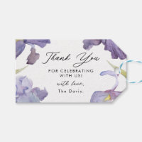Watercolor Iris Floral Garden Spring Thank You