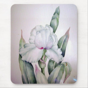 Watercolor Iris Mouse Pad