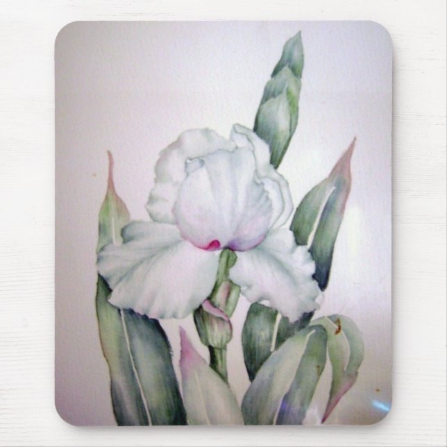 Watercolor Iris Mouse Pad (Front)