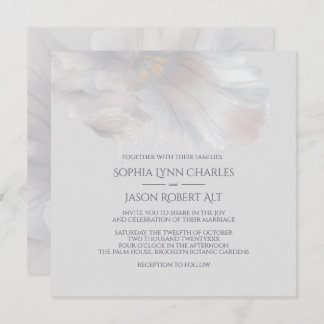 Watercolor Iris Wedding Square Invitation