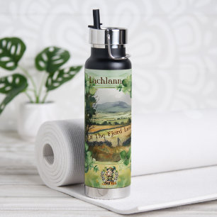 Watercolor Irish Countryside Name And Meaning Water Bottle