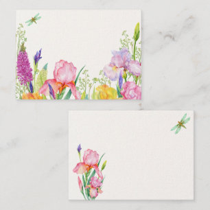 Watercolor irish flowers card
