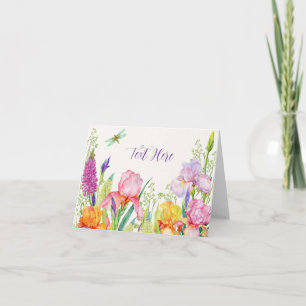 Watercolor irish flowers card