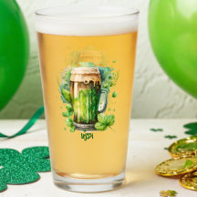 Watercolor Irish Green Beer St Patricks Day