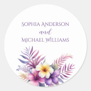 Watercolor Island Romance- Wedding Stickers