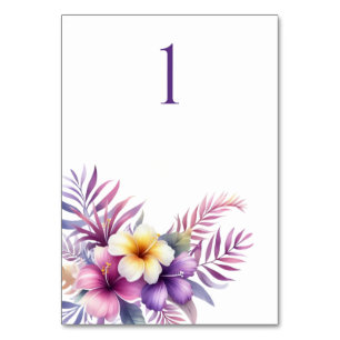 Watercolor Island Romance-Wedding Table Card