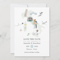 Watercolor Italian Destination Wedding