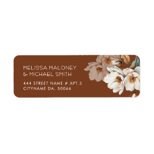 Watercolor Ivory Terracotta Floral