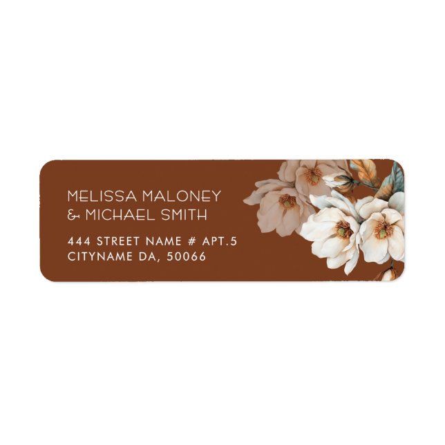 Watercolor Ivory Terracotta Floral (Front)