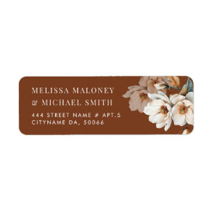 Watercolor Ivory Terracotta Floral