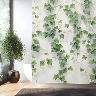 Watercolor Ivy League Elegance Shower Curtain