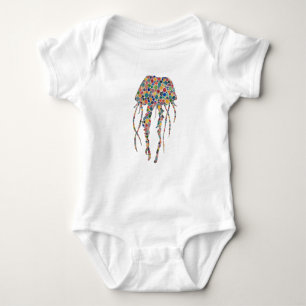 Watercolor Jellyfish Baby Bodysuit