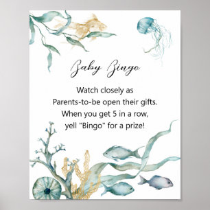 Watercolor Jellyfish Baby Food Challenge Sign