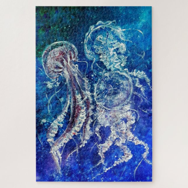 Watercolor - Jellyfish Dance Jigsaw Puzzle (Vertical)