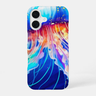 Watercolor Jellyfish in the Sea iPhone 16 Cases