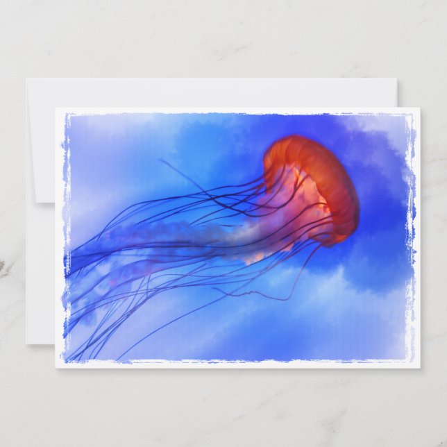Watercolor Jellyfish Invitation (Front)