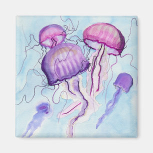 Watercolor Jellyfish Magnet
