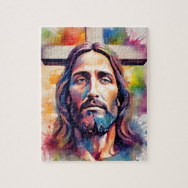 Watercolor Jesus Jigsaw Puzzle (Vertical)