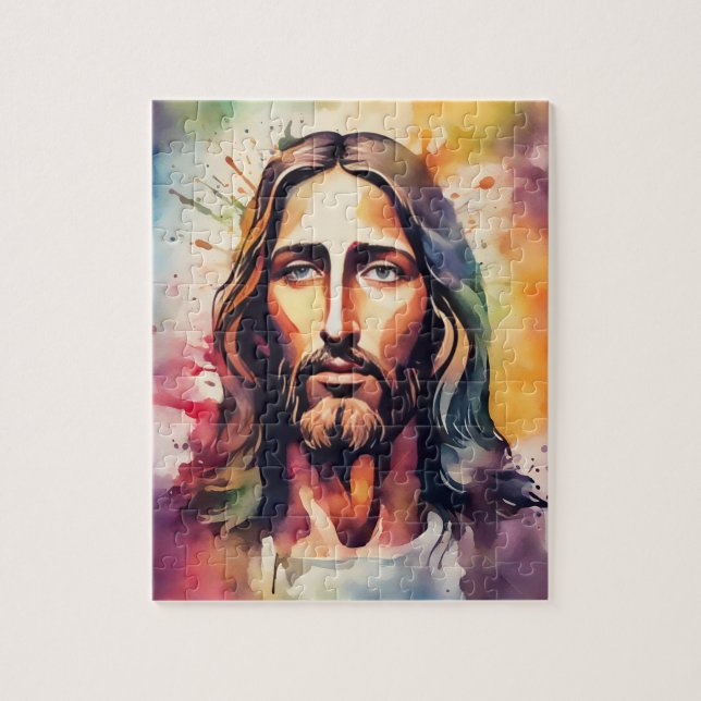 Watercolor Jesus Jigsaw Puzzle (Vertical)