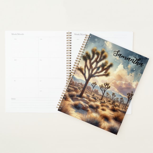 WATERCOLOR JOSHUA TREE NATIONAL PARK AT NIGHT PLANNER (Display)