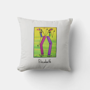 Watercolor, Joy and Happiness Cushion