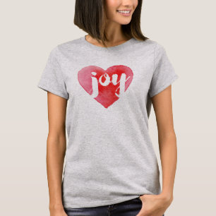 Watercolor Joy Heart Christmas T-Shirt