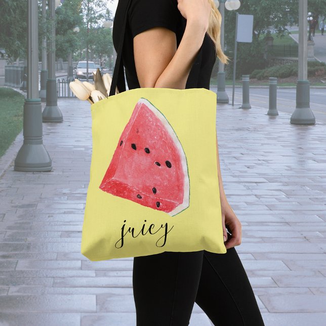 Watercolor Juicy Watermelon Wedge  Tote Bag (Creator Uploaded)