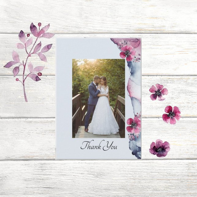 Watercolor Julia Floral Thank You Card (Creator Uploaded)