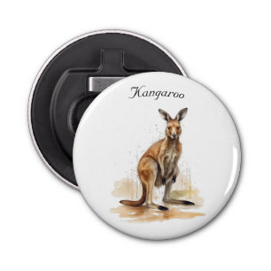 watercolor kangaroo customisable bottle opener