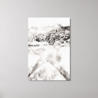 Watercolor Kayak Canvas Print