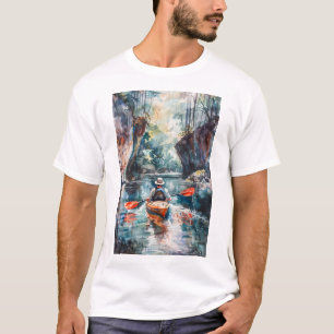 Watercolor Kayak Painting T-Shirt