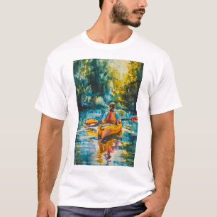 Watercolor Kayak Painting T-Shirt