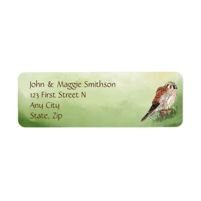 Watercolor Kestrel Falcon Sparrow Hawk Bird (Front)