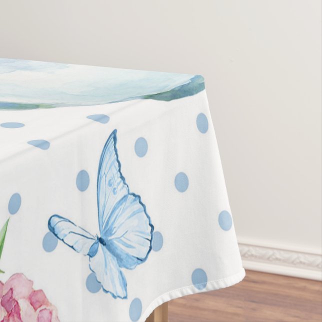 watercolor kettle peony tablecloth (In Situ)