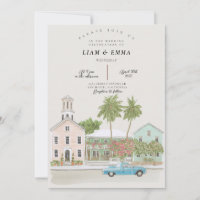 Watercolor KEY WEST Wedding Florida keys