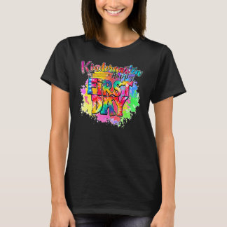 Watercolor Kindergarten Teachers Student Kids Back T-Shirt
