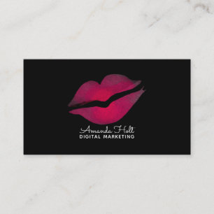Watercolor Kiss Business Card