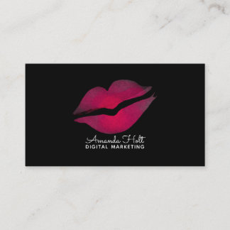 Watercolor Kiss Business Card