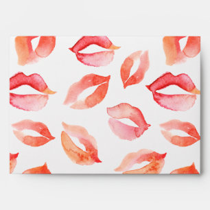 Watercolor Kisses Envelopes