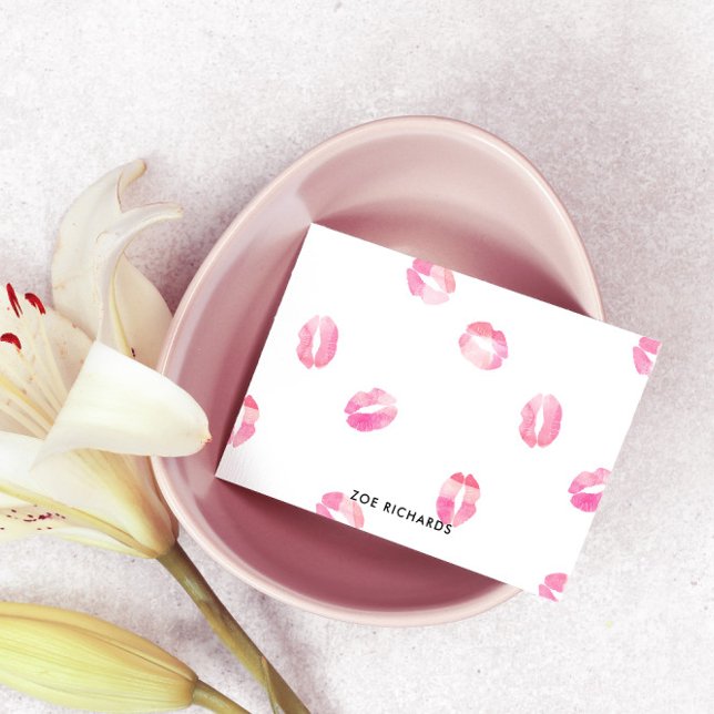 Watercolor Kisses - Name Post-it Notes (Creator Uploaded)