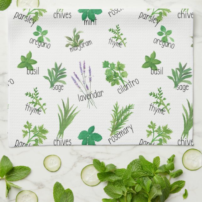 Watercolor Kitchen Hand Towel (Folded)