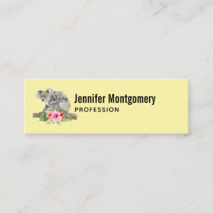 Watercolor Koala Bears Cute Mum & Baby Mini Business Card