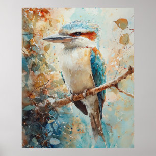 Watercolor Kookaburra Poster