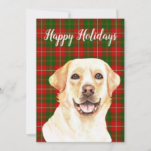 Watercolor Labrador Retriever Dog Custom Holiday Card