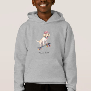 Watercolor Labrador Retriever Kids Pullover Hoodie