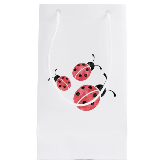 Watercolor Ladybug Gift Bag (Front)