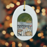 Watercolor Lake Como Italy<br><div class="desc">Capture the beauty and romance of Lake Como, Italy with this stunning watercolor ceramic ornament. Featuring a hand-painted design that evokes the tranquil charm of one of Italy's most picturesque destinations, this ornament is a perfect keepsake for someone who visited or celebrated their honeymoon there. Whether it's a special memento...</div>